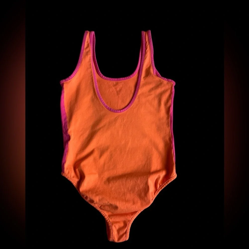Puma Orange One-Piece Swimsuit with Pink Accents